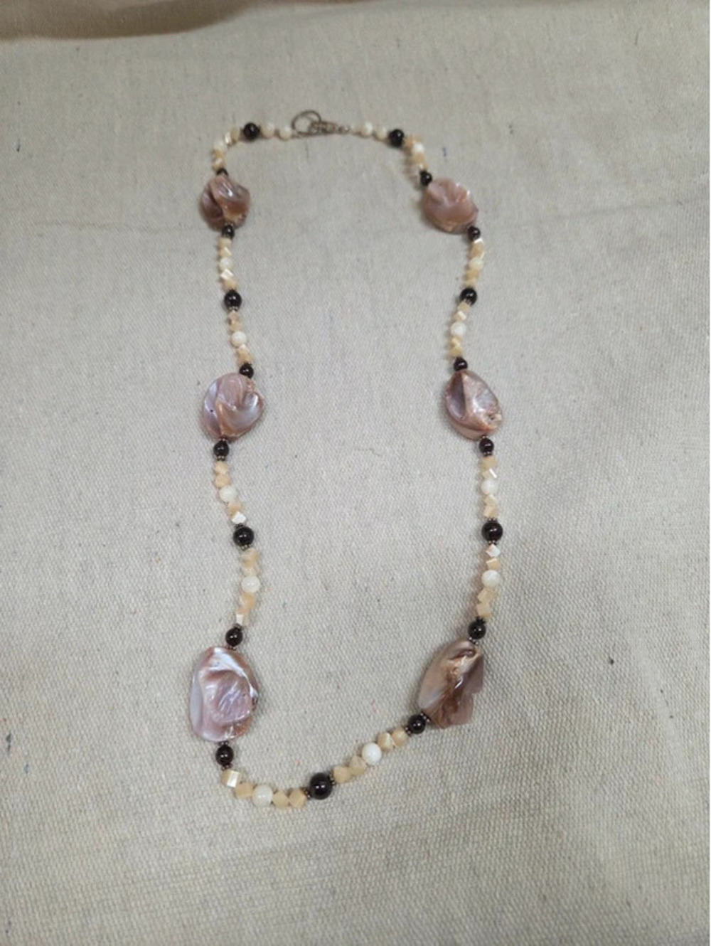 Artisan mother of pearl .925 necklace